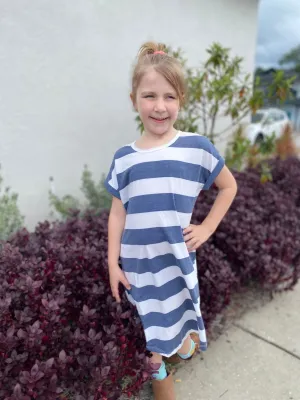 Mini Beach Vibes Stripe Knit Dress