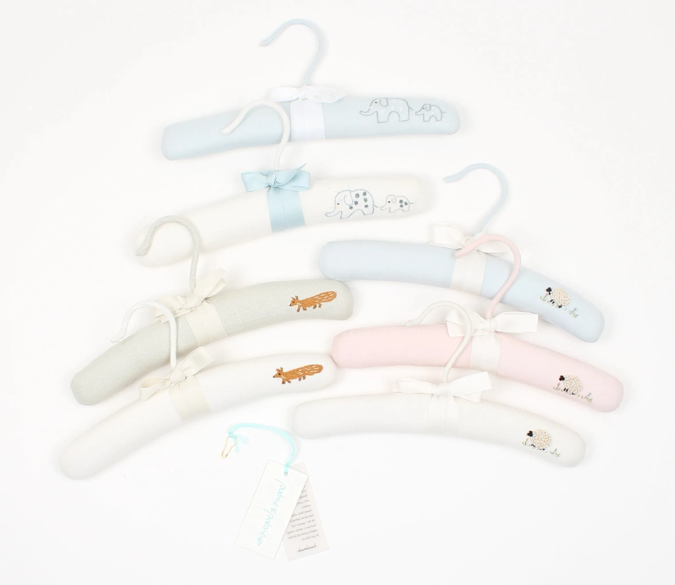 Mommy and Me Elephant Hanger, White