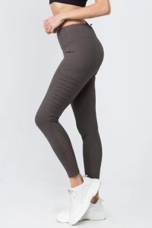 Moto Mesh Pockets - Charcoal