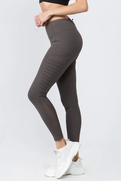 Moto Mesh Pockets - Charcoal