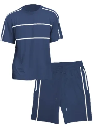 Navy Blue Jordan Tshirt Short Set
