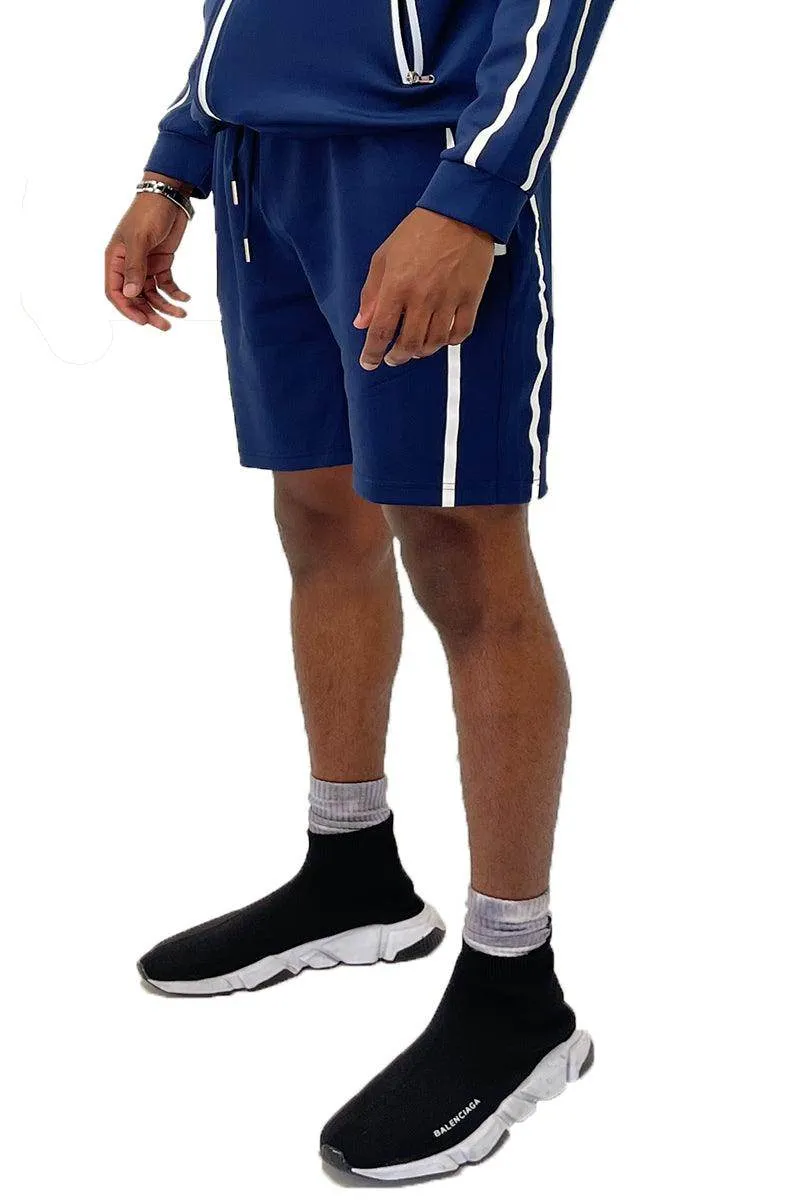 Navy Blue Jordan Tshirt Short Set