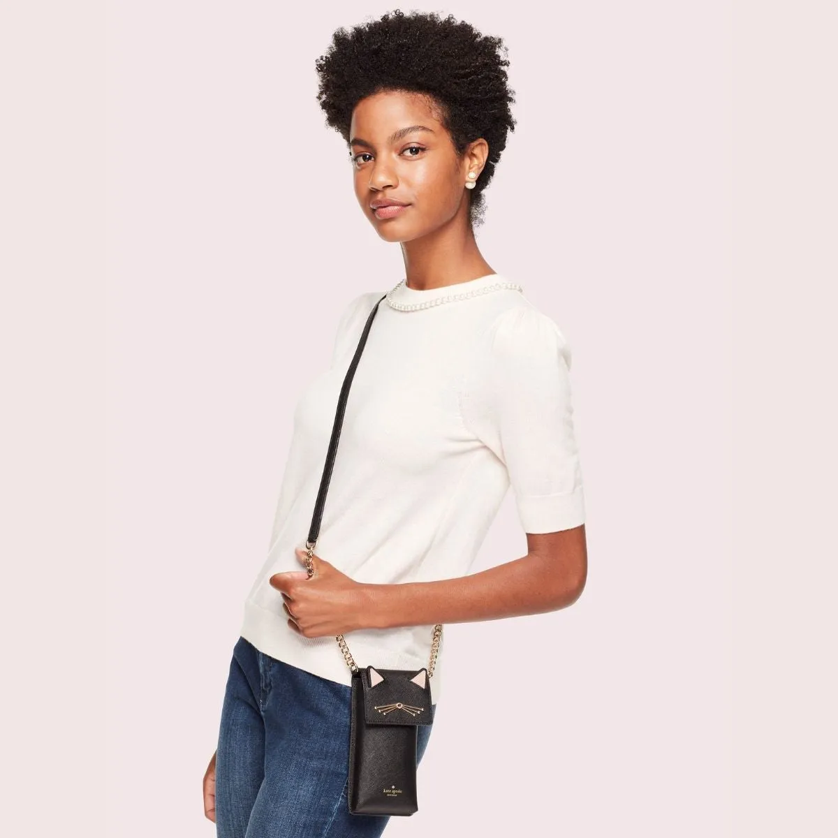 North South Cat Smartphone Case Crossbody Bag