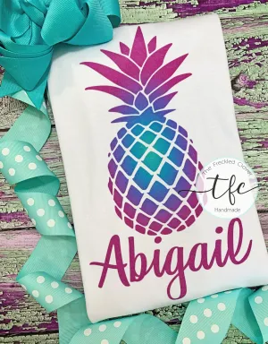 {Ombre Pineapple} name tee