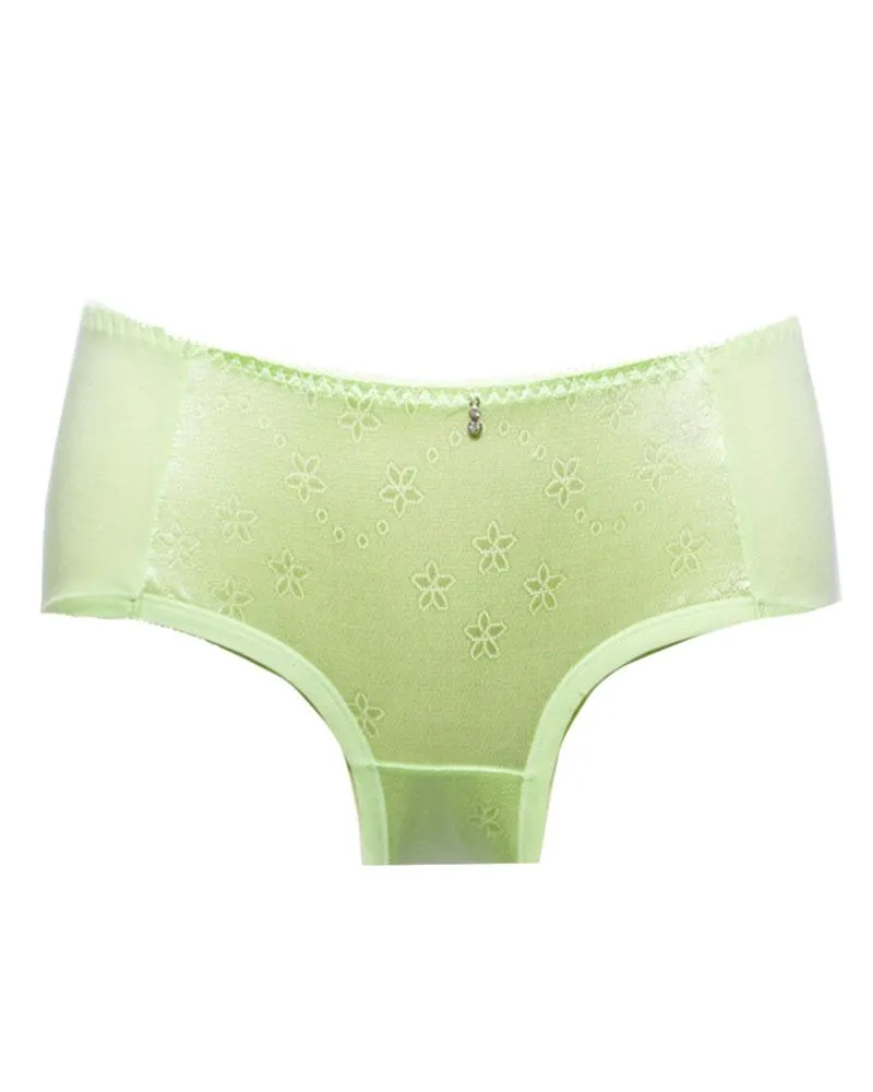 Pack of 3 - Embroidered Cotton Panty For Women-KN335