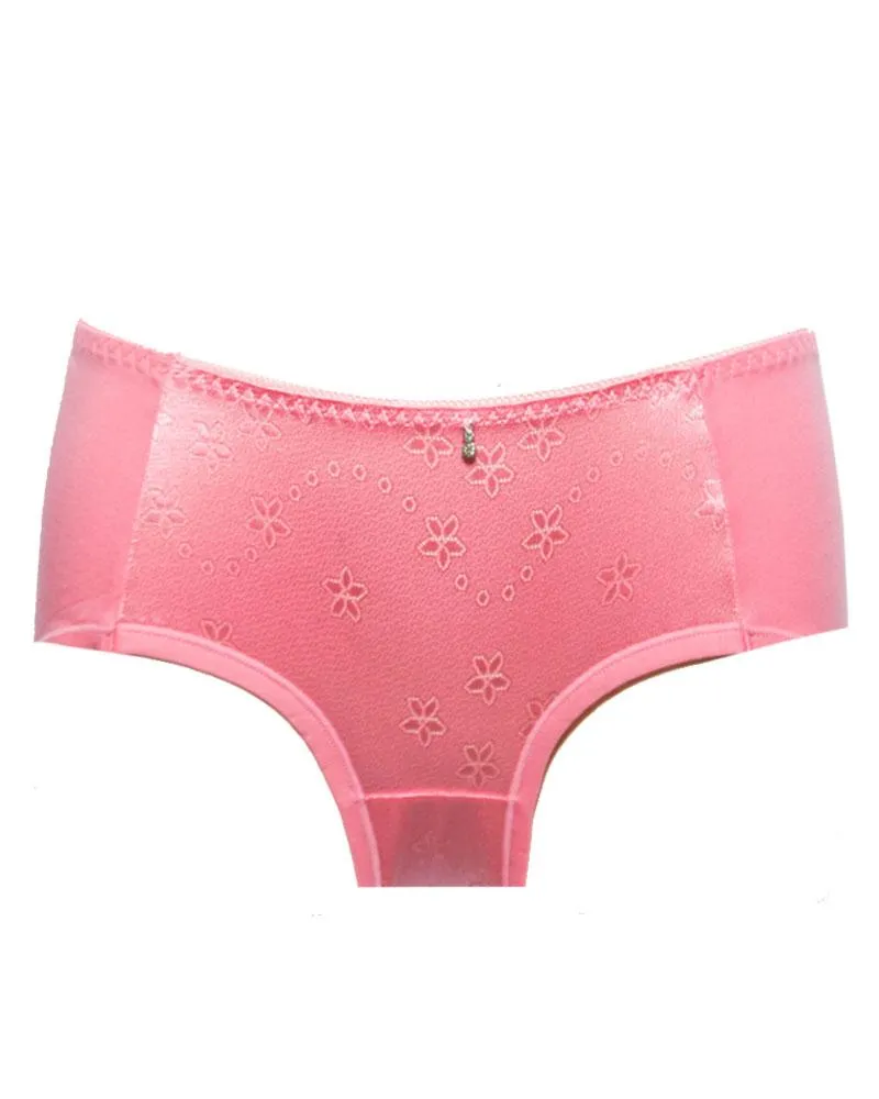 Pack of 3 - Embroidered Cotton Panty For Women-KN335