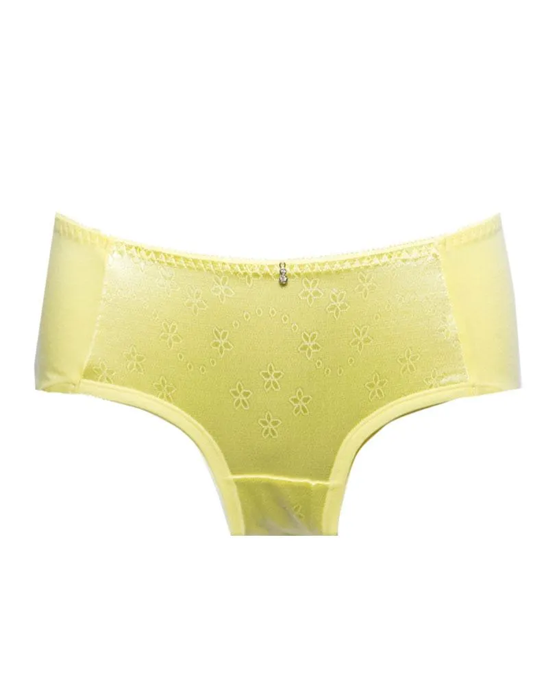 Pack of 3 - Embroidered Cotton Panty For Women-KN335