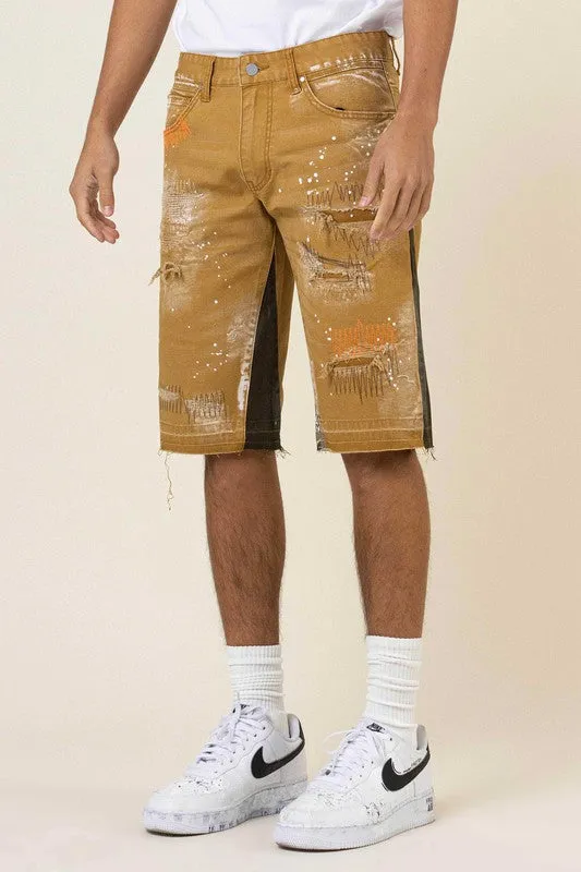 PANELED HEM SHORTS