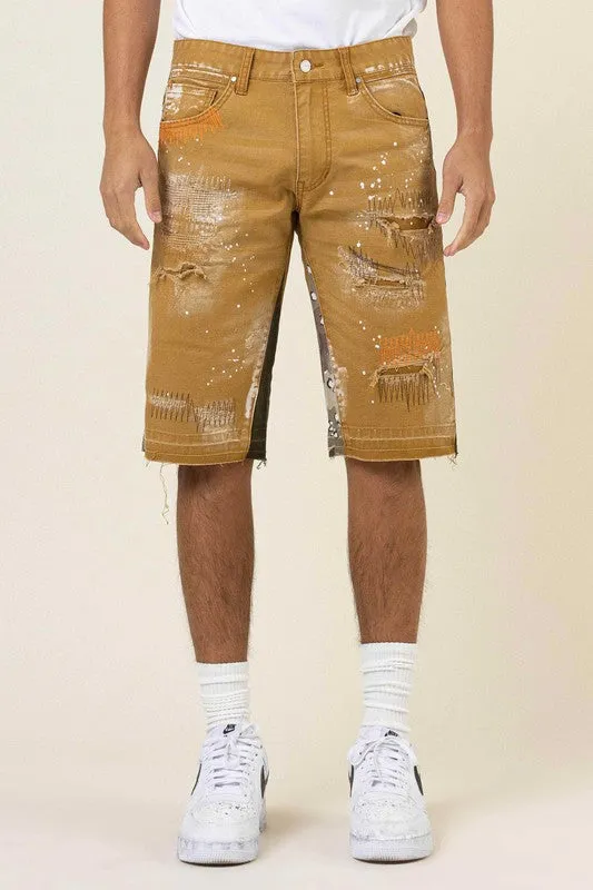 PANELED HEM SHORTS