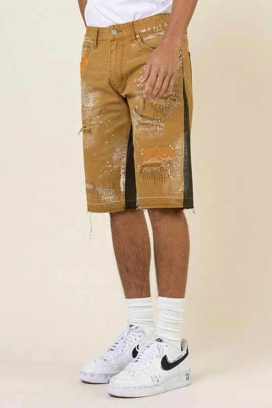 PANELED HEM SHORTS