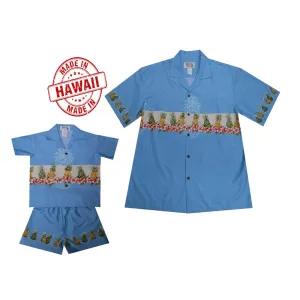 Pineapple Father Son Matching  Hawaiian Shirt