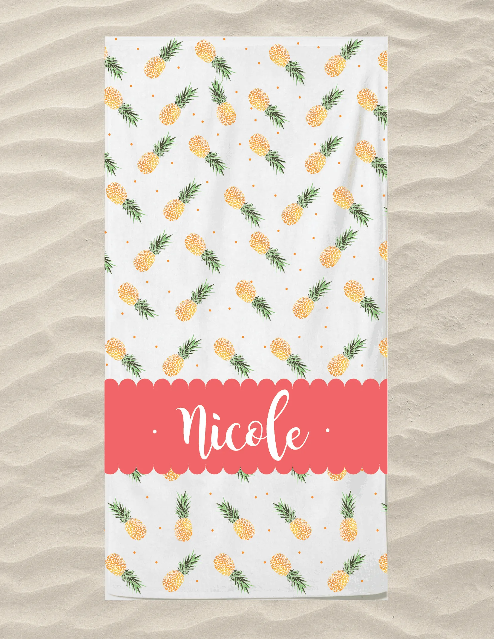 Pineapple Full Beach Towel