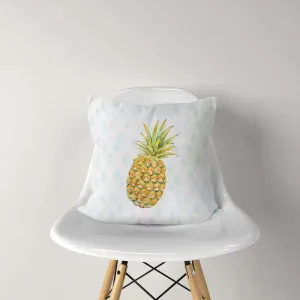 Pineapple Raindrops | double-sided tropical pillow