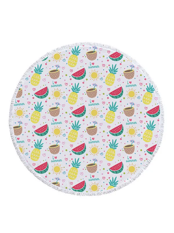 Pineapple&Watermelon Pattern Beach Towel