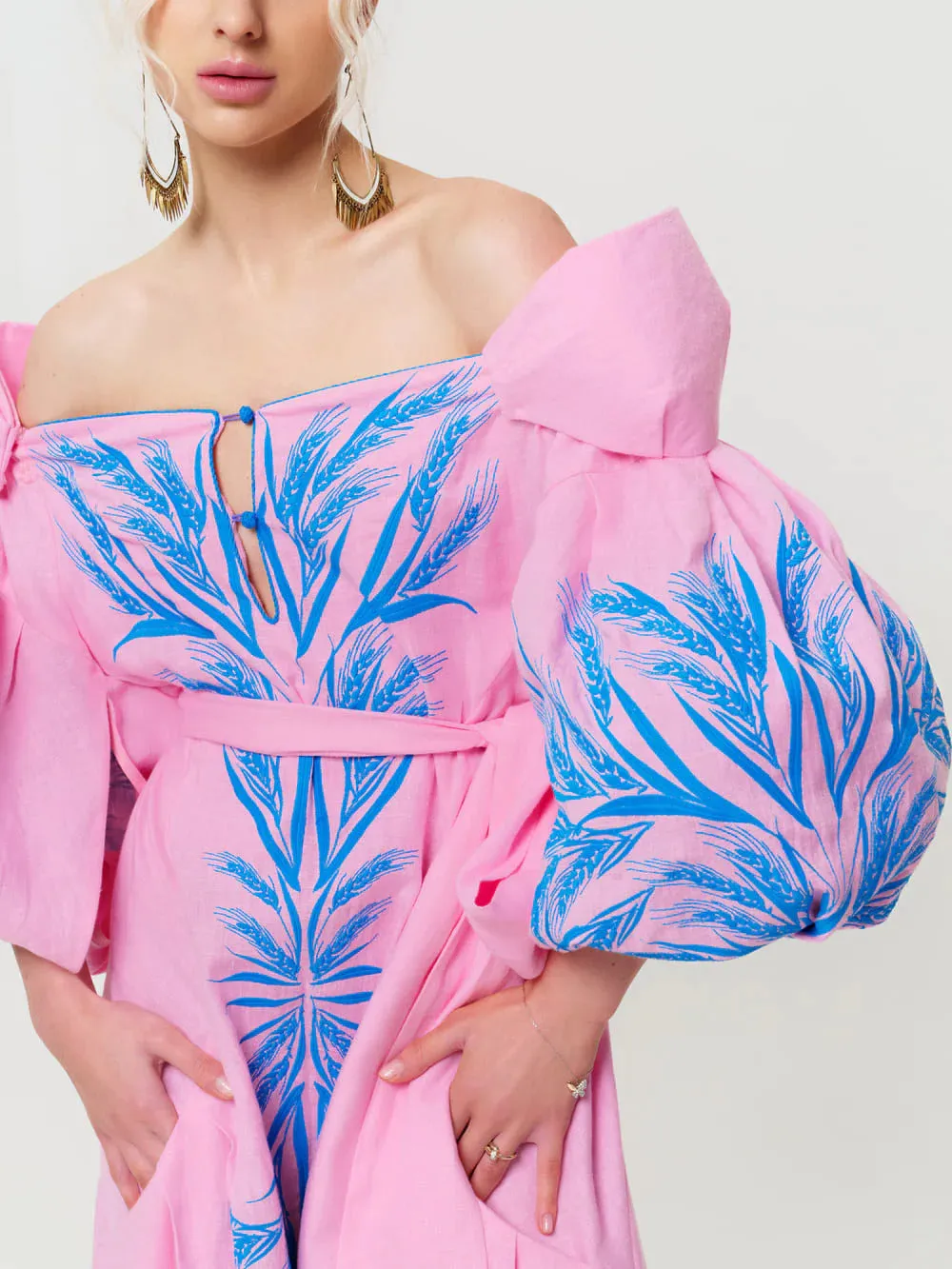 Pink Embroidered dress