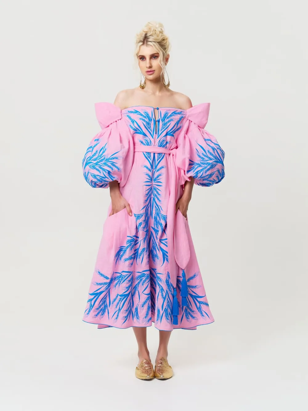 Pink Embroidered dress