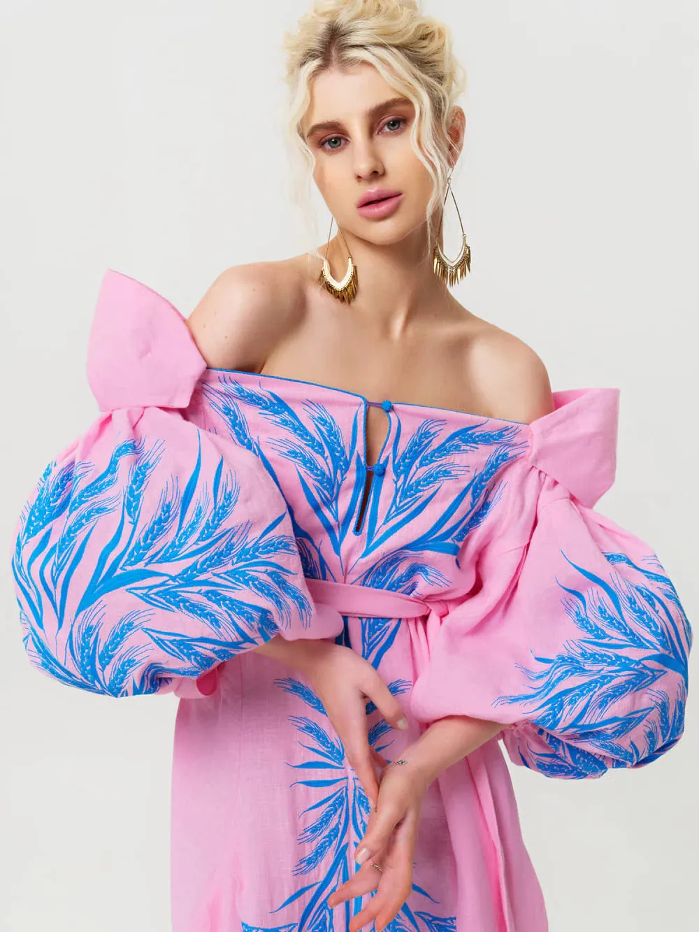 Pink Embroidered dress