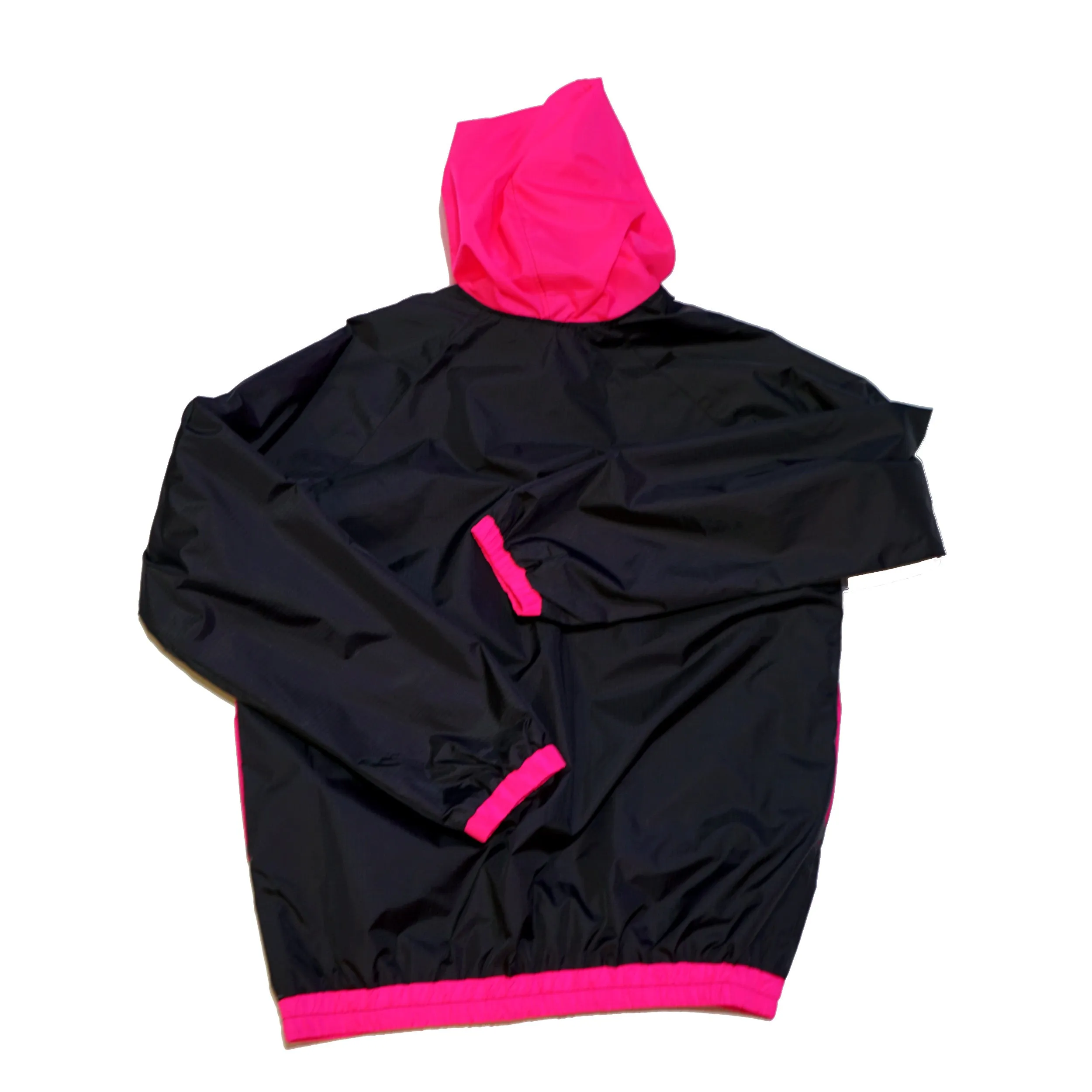 Pink Hood Patchwork Pocket Track Jacket