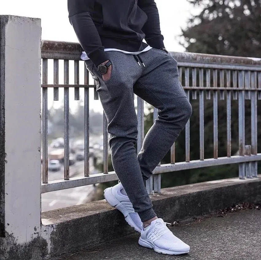 Premium Men's Athletic Sweatpants with Elastic Waist and Sleek Design
