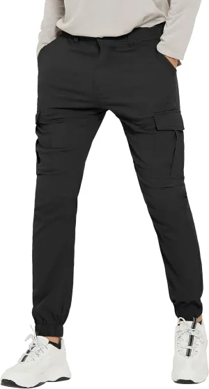 PULI Men's Slim Fit Waterproof Cargo Pants