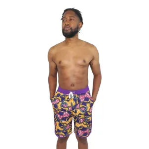 Purple Summer Men's Swim Trunks