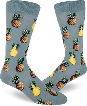 Pursuit of Pineapples Men’s Crew Socks Blue