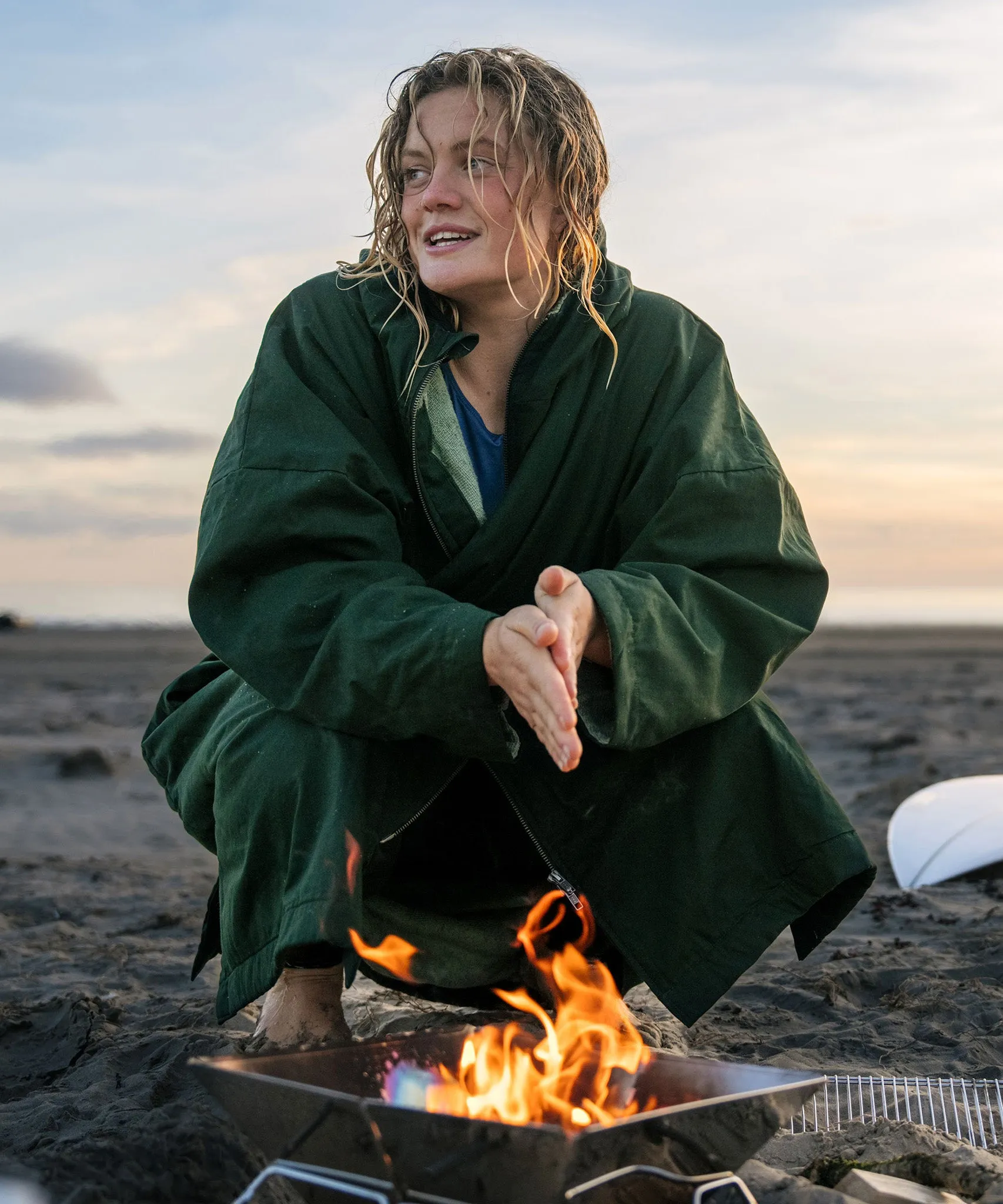 Rapanui Women's Changing Robe - Evergreen