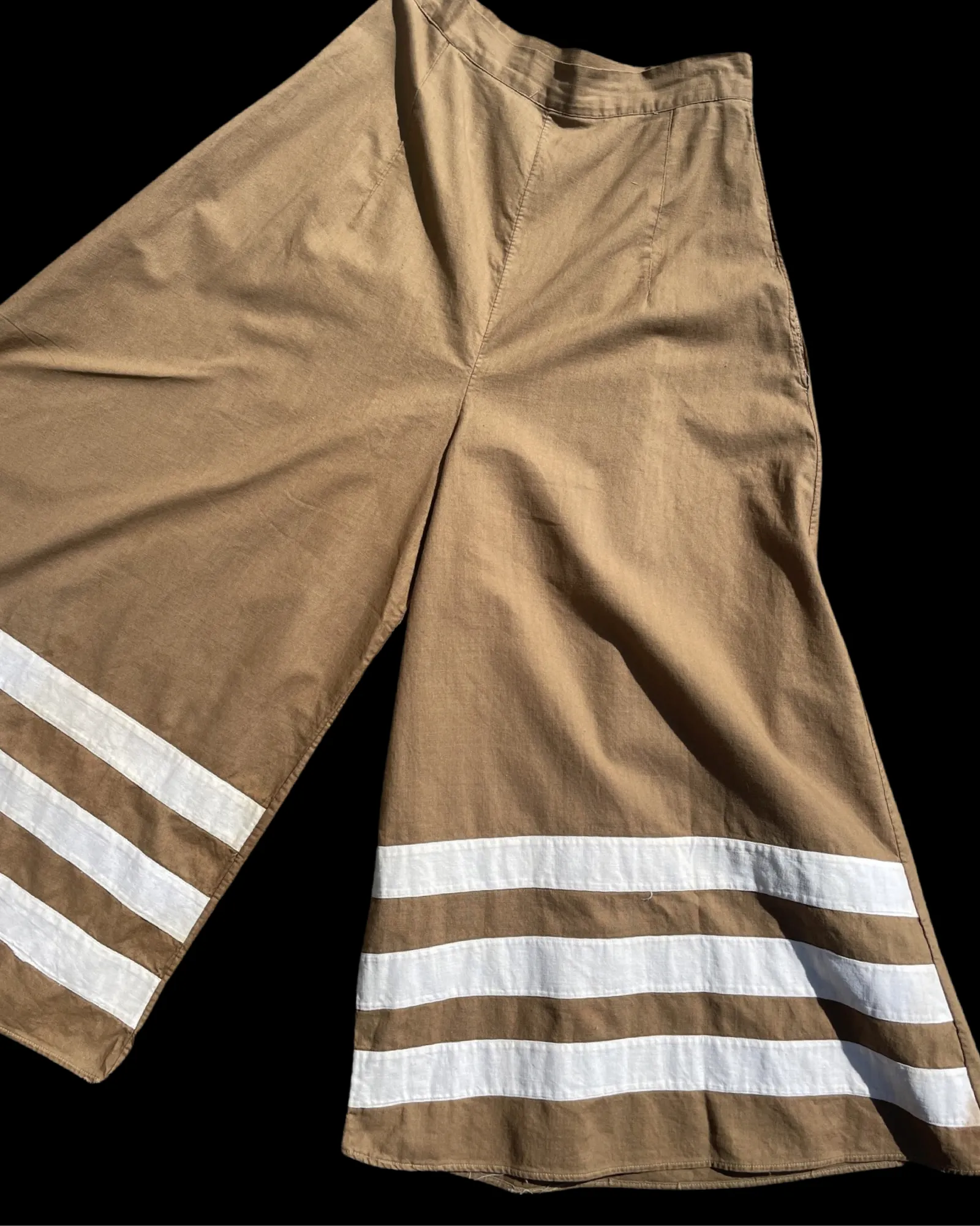 Reserved 1920/30s Striped Cotton Palazzo Beach Pajama Pants