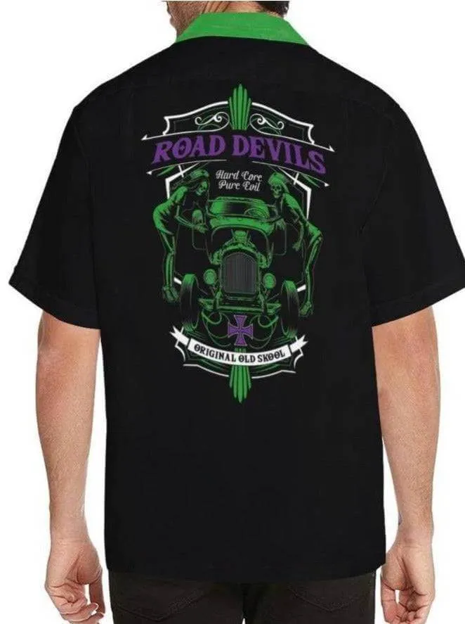 ROAD DEVILS Men's Rockabilly Hotrod Shirt