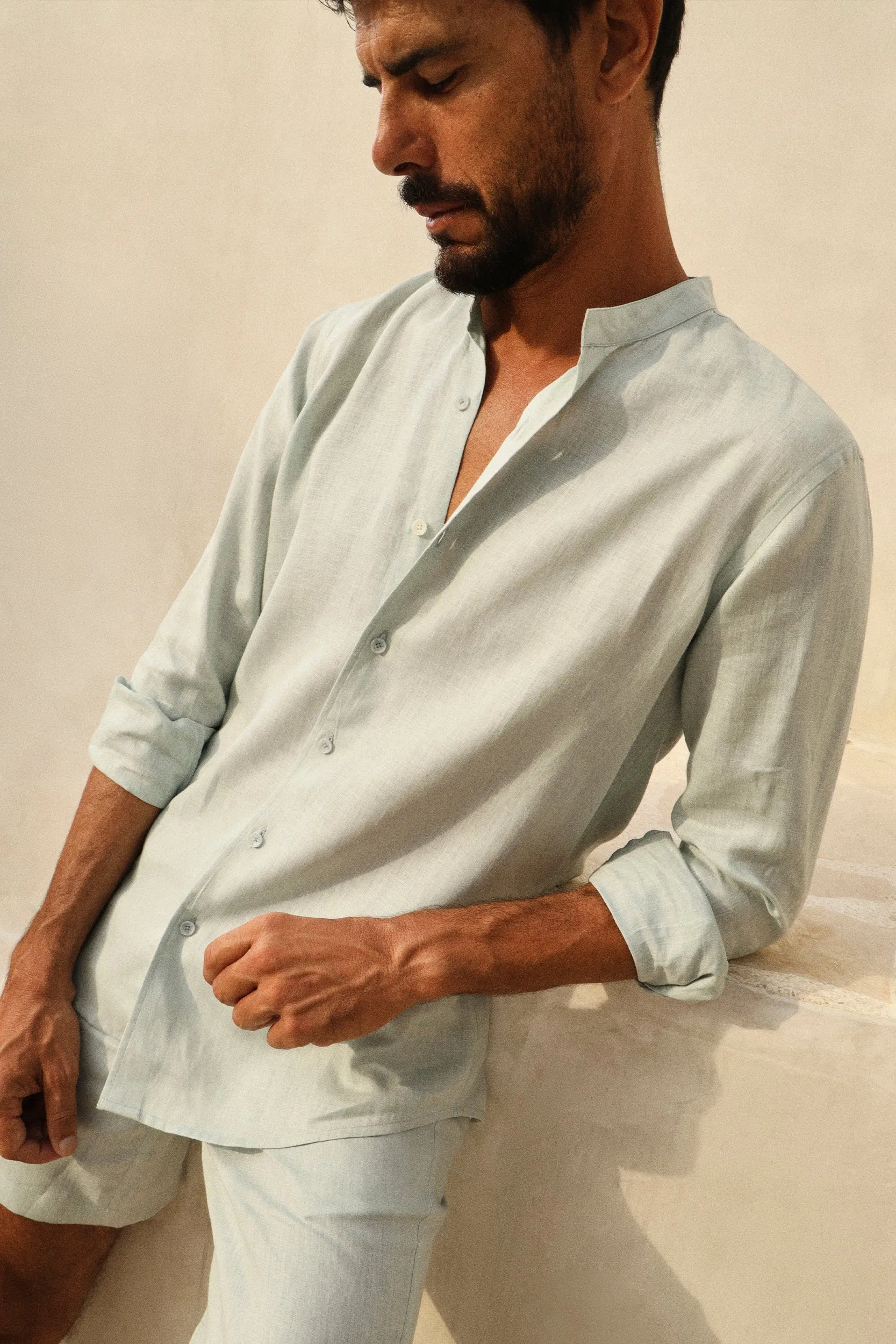 Rome Shirt- Man (Soft Blue)