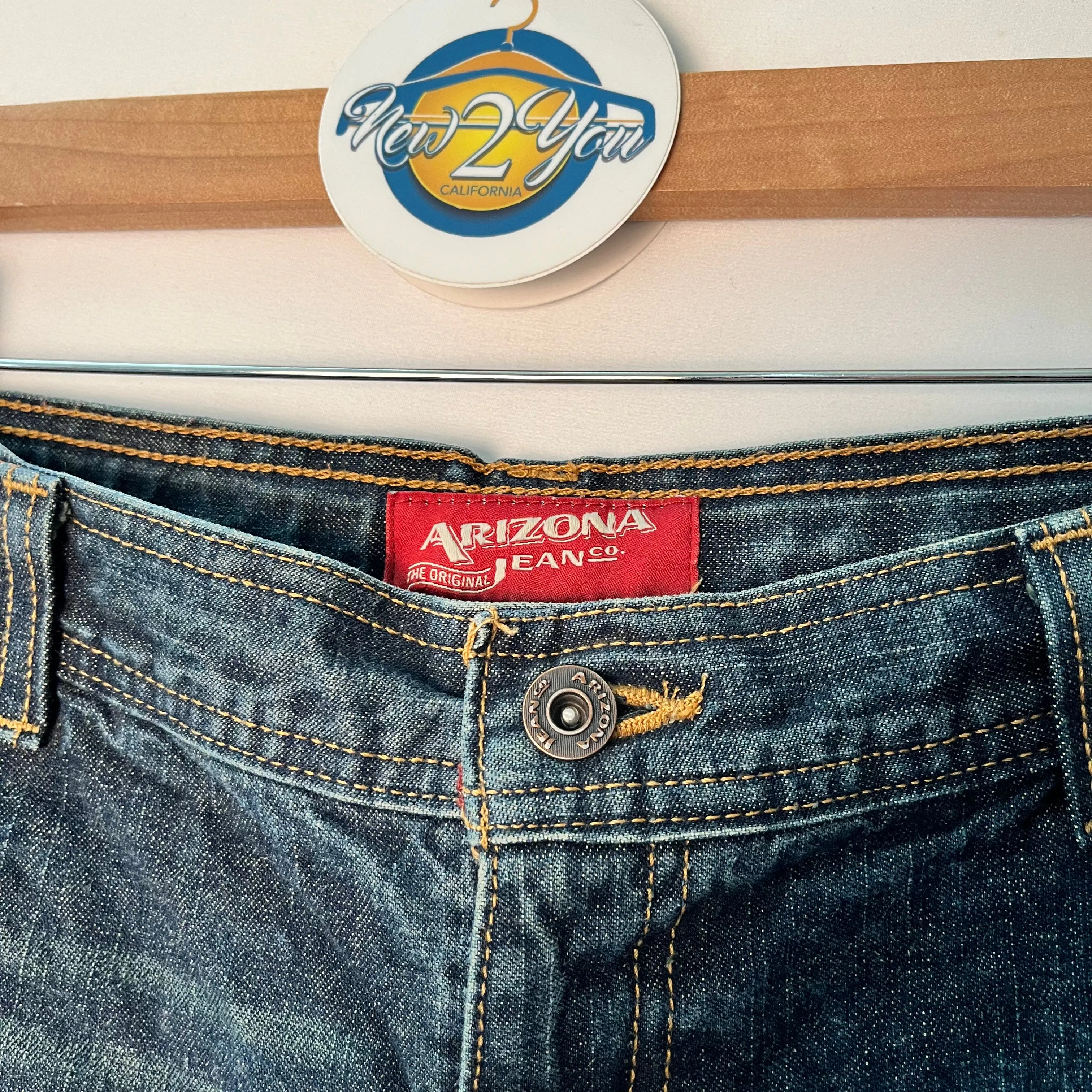 Rustic Blue Wash Denim Shorts (Arizona Jean Co.)