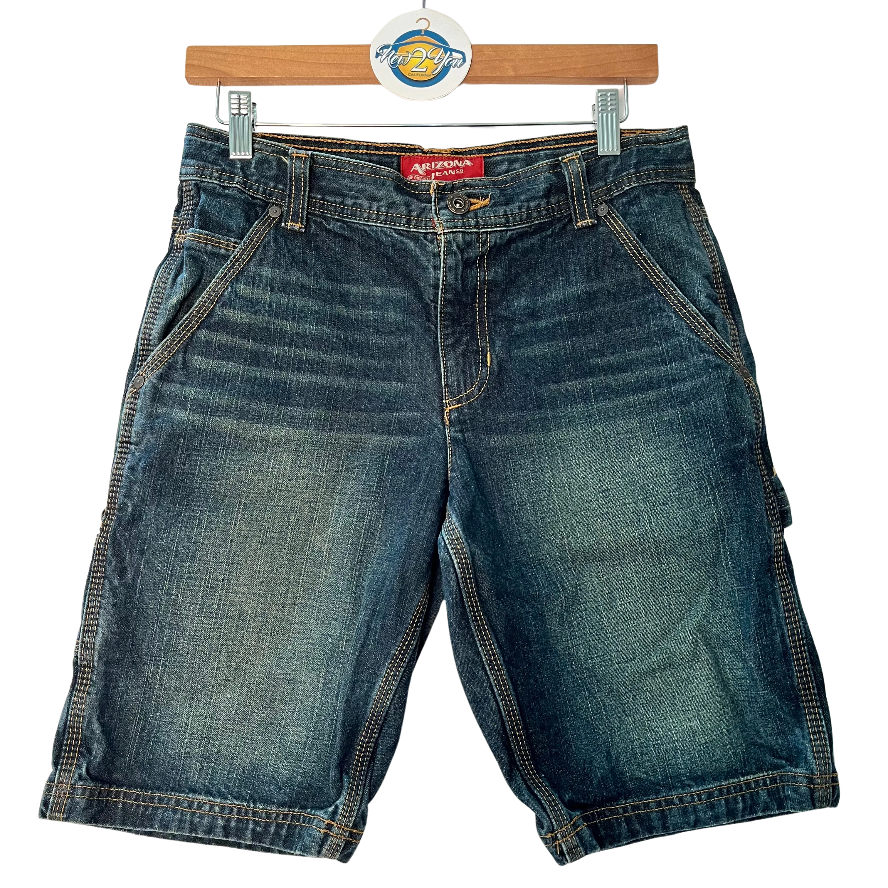 Rustic Blue Wash Denim Shorts (Arizona Jean Co.)