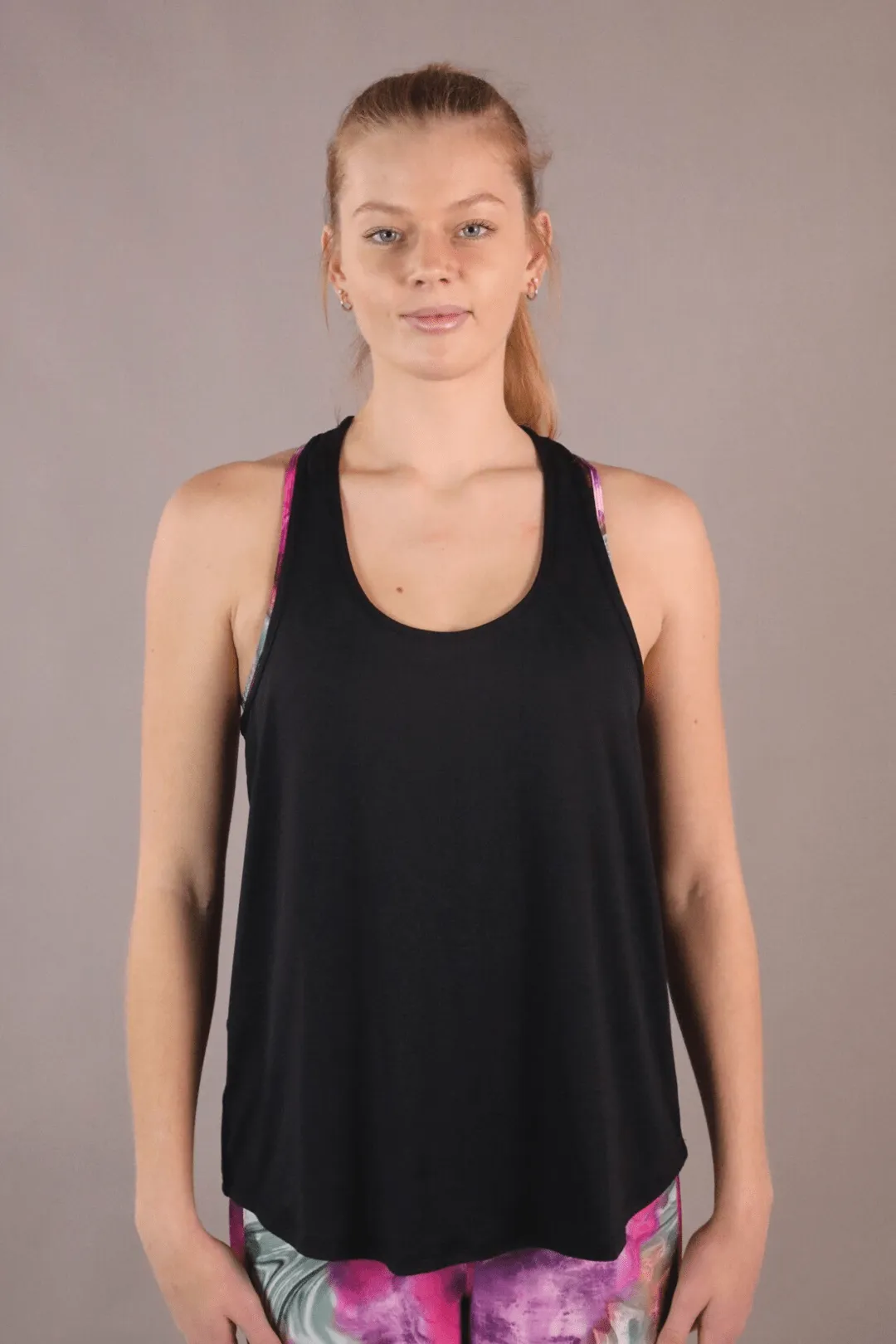 Scope Racerback Singlet - Black