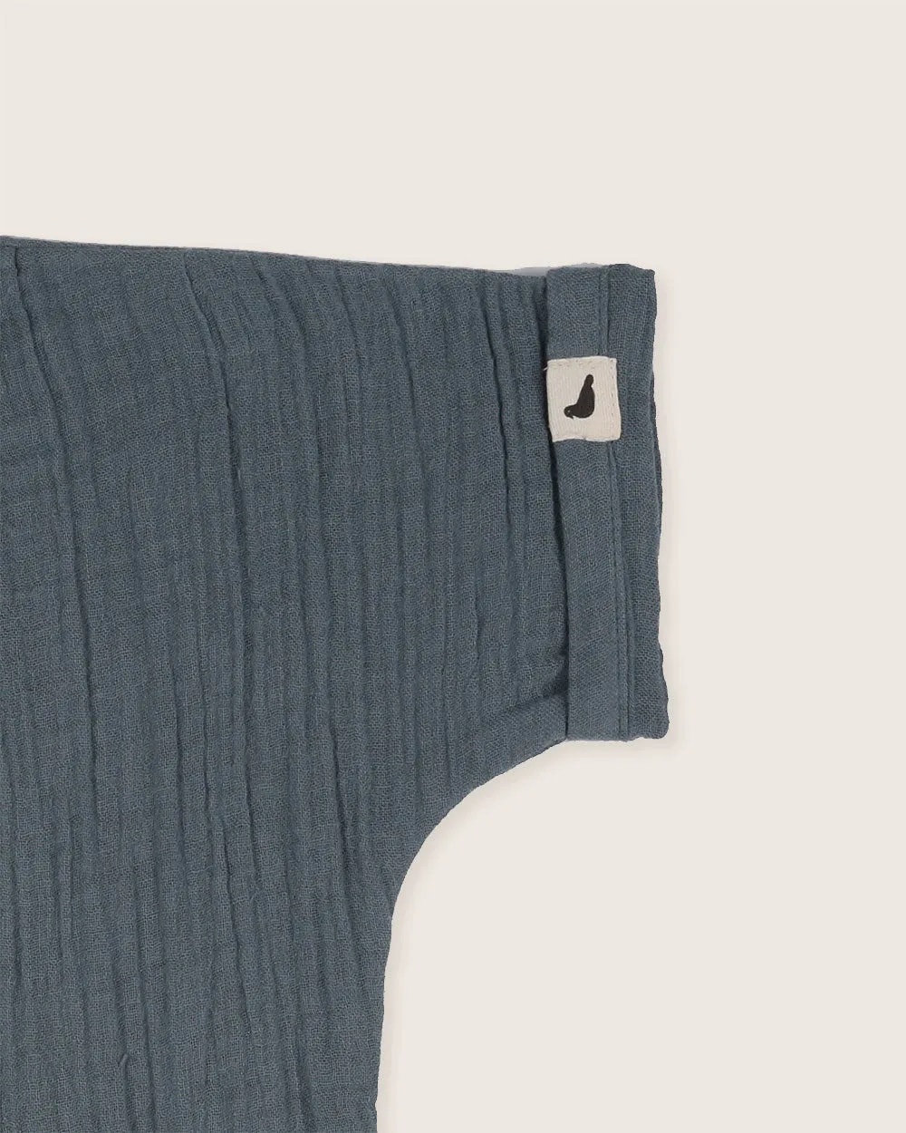 Sea Blue Mandarin Collar Shirt