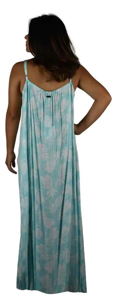 Secret Beach - Bali Dress - Long - Pineapple - Tiffany Blue