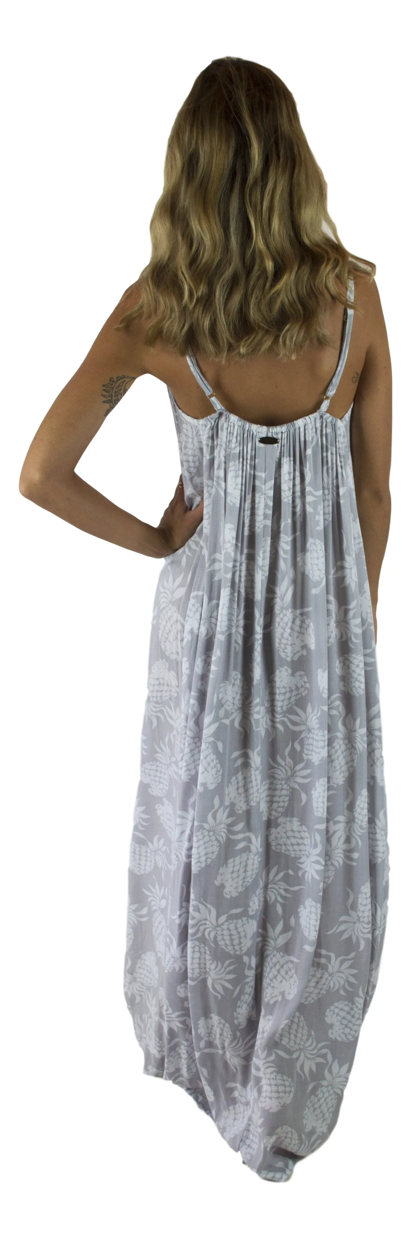 Secret Beach - Bali Dress - Long - Pineapple - Wind Chime