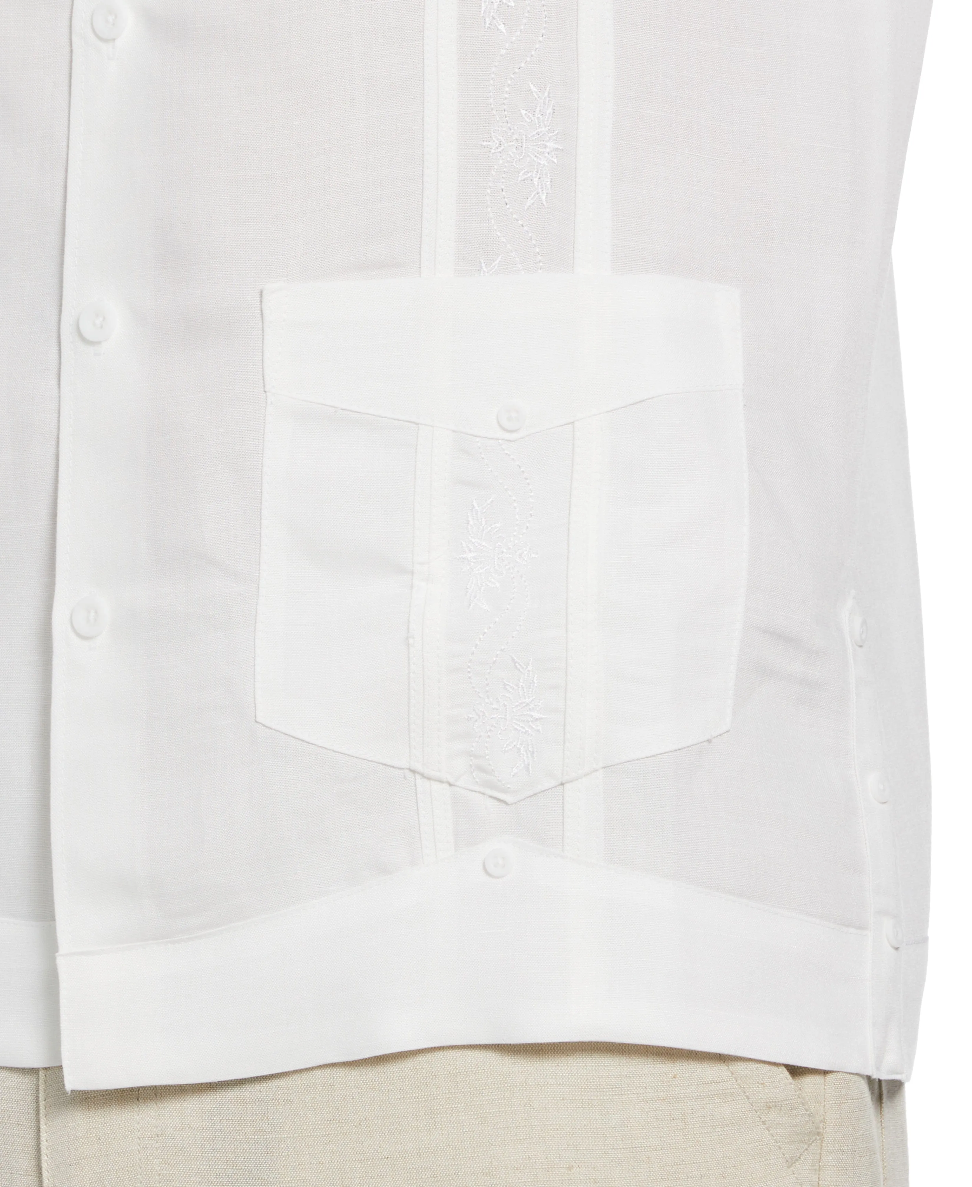 Short Sleeve Embroidered Guayabera