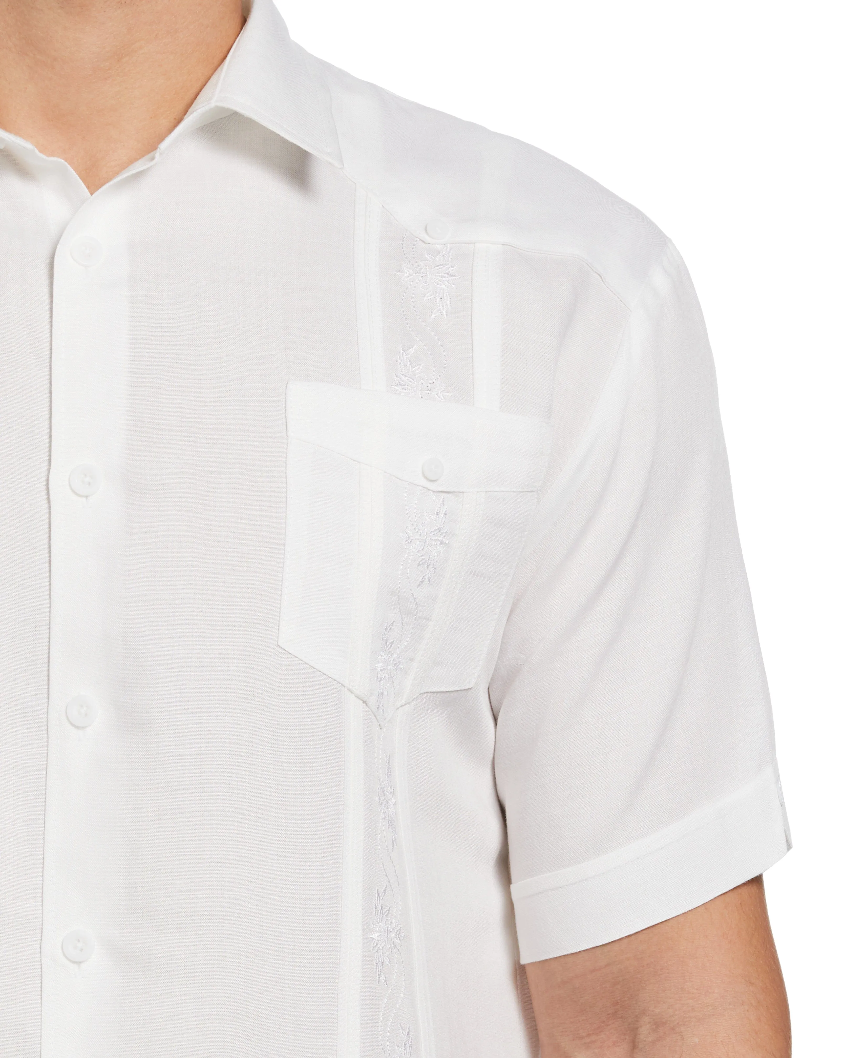 Short Sleeve Embroidered Guayabera