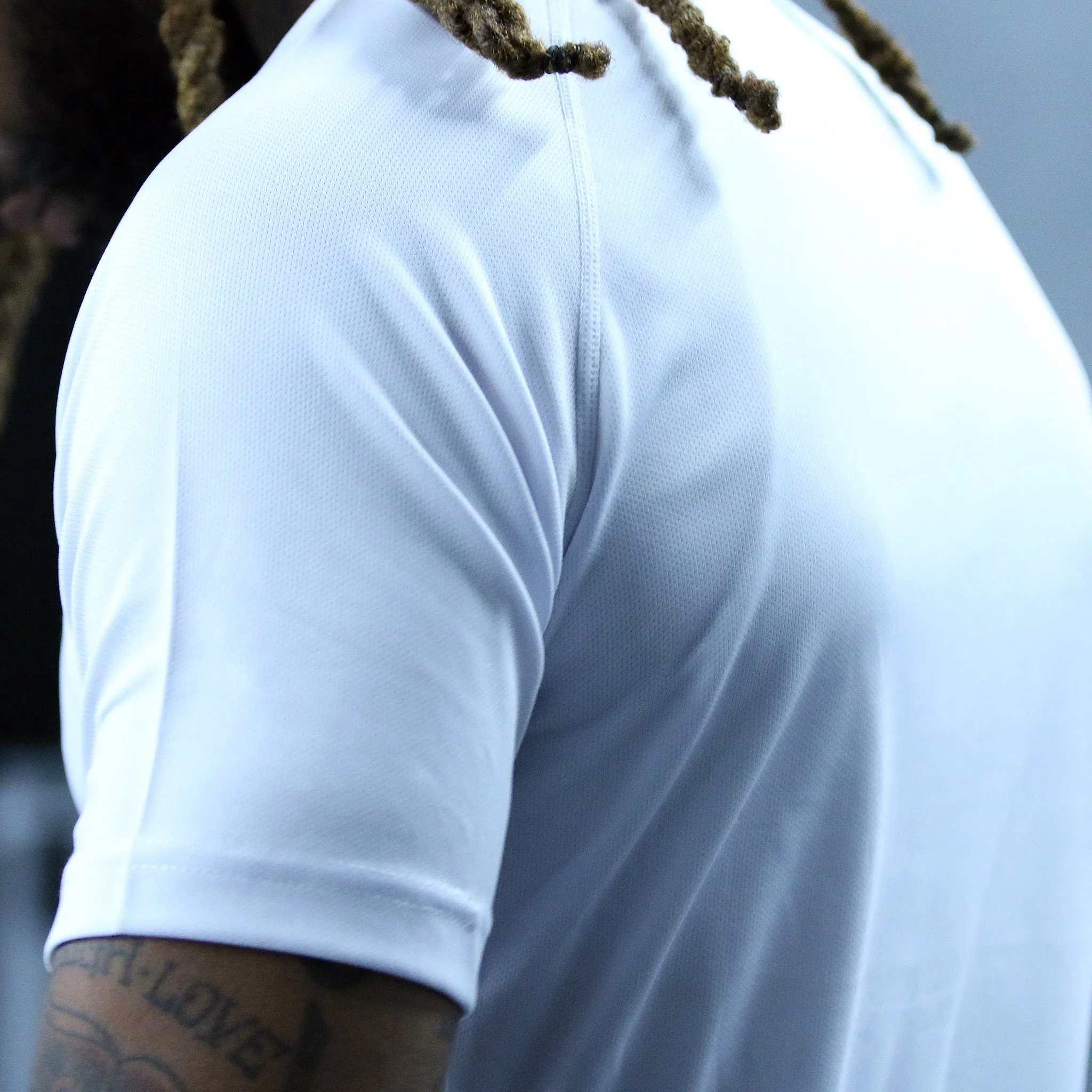 Short Sleeve Mesh Performance Shirt - White