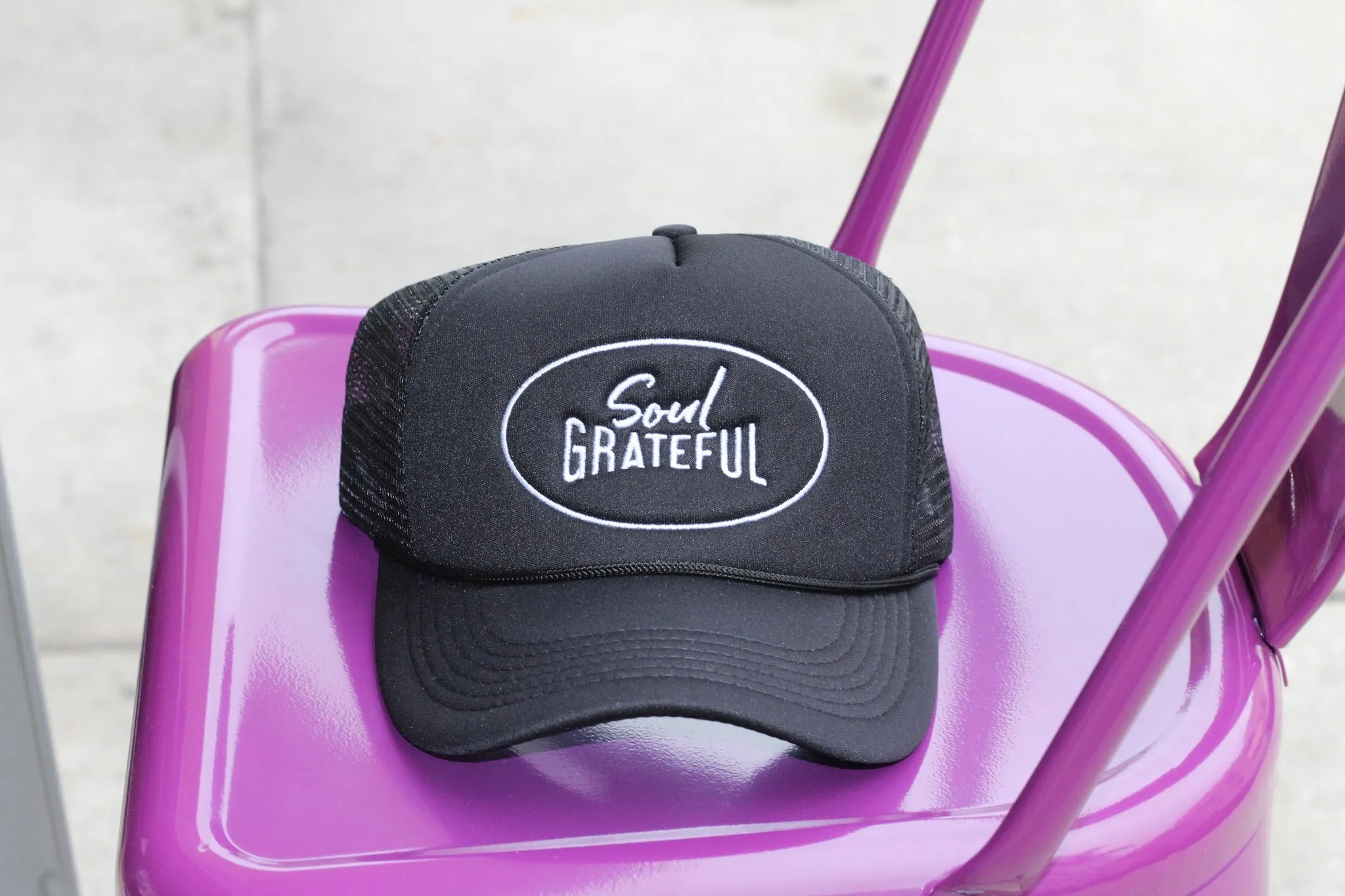 Soul Grateful Foam Trucker Hat (Black)