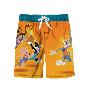 Space Jam Boy Swim Trunks Bathing Suit for Boys Orange