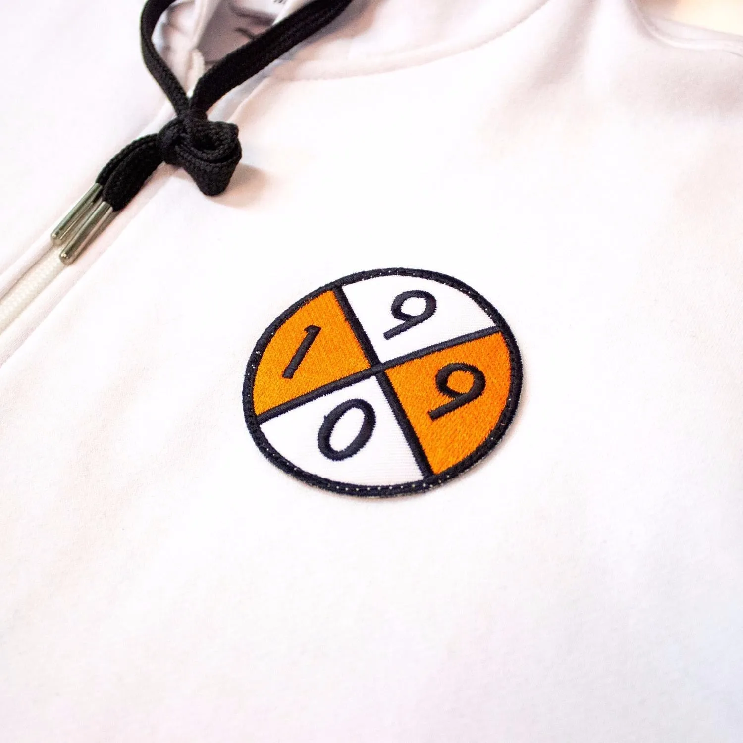 Standard Issue White Zip Up Hoodie