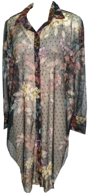 Star Netting  Oversize Shirt