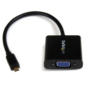Star Tech Mchd2 Vgae2 Adaptador Micro Hdmi 19 P Macho Vga 15 P Hembra, Negro