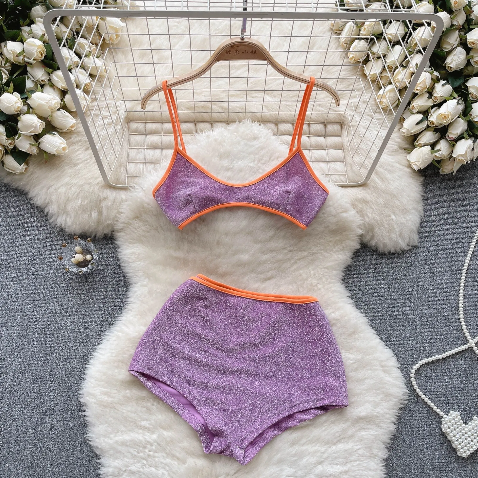 Strap Backless Camisole Elastic Waist Short