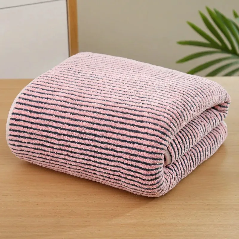 Striped Bamboo Bath Towel