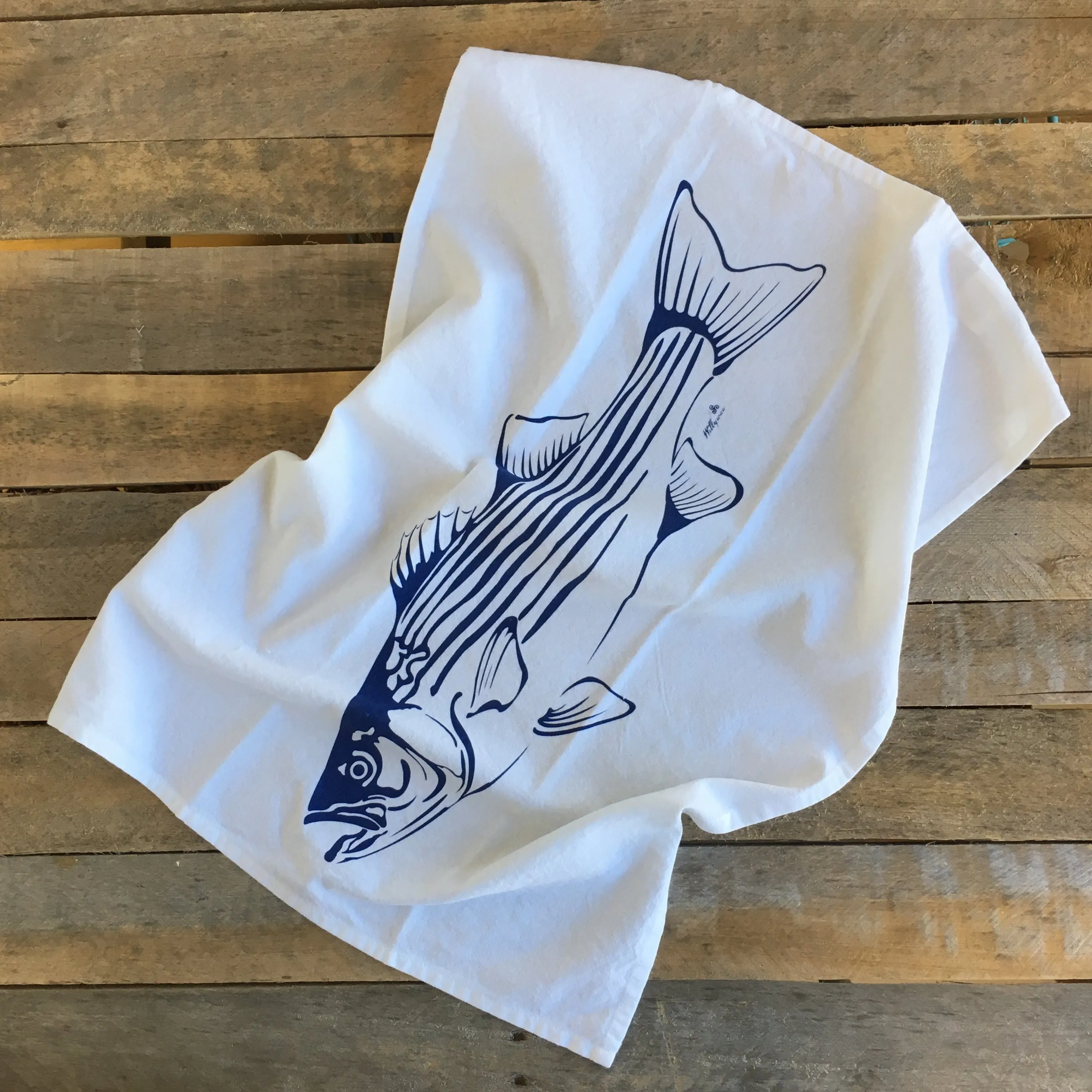 Striped Bass Tea Towel