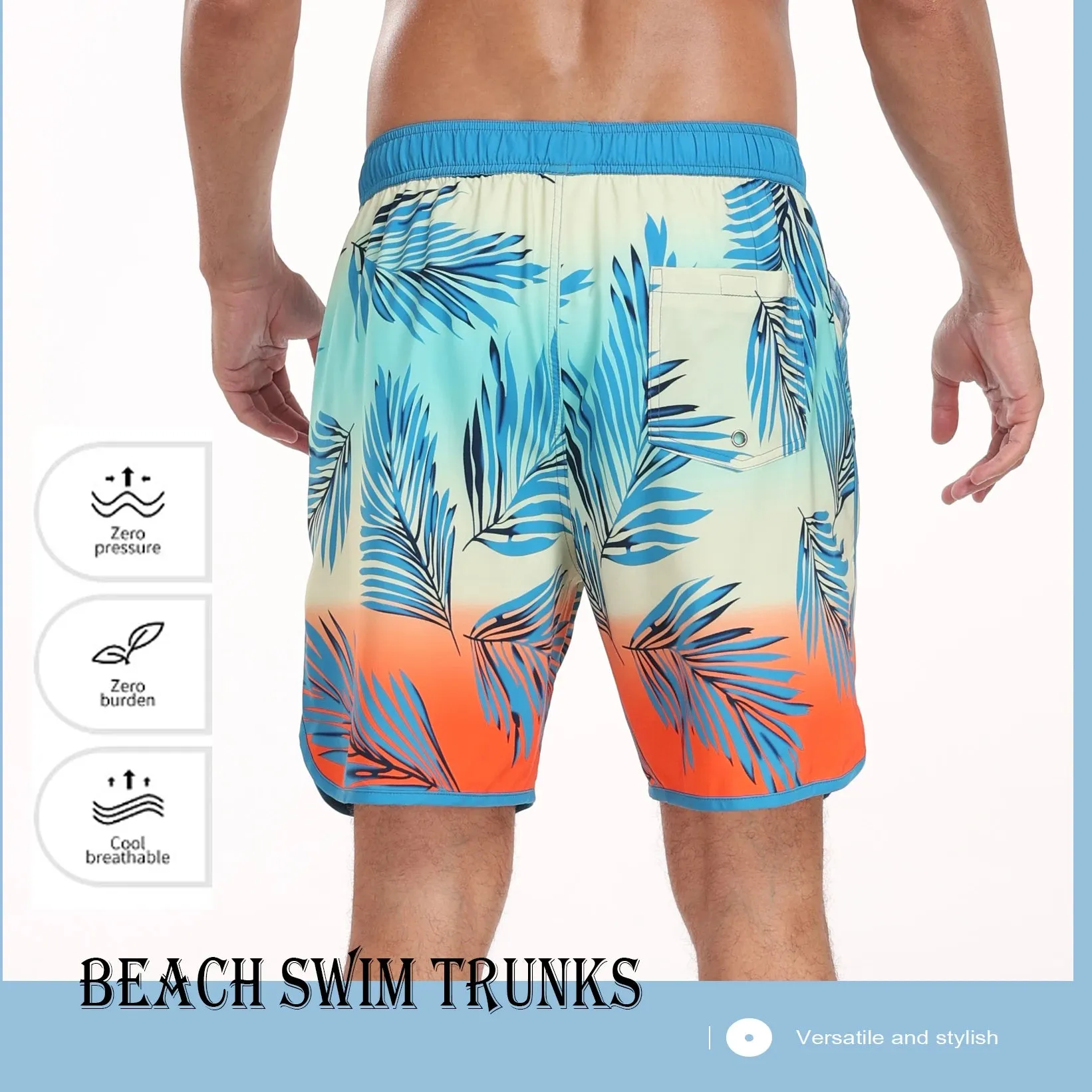 Summer men's hot selling beach pants, casual vacation printed men's pants, comfortable and breathable street clothing
