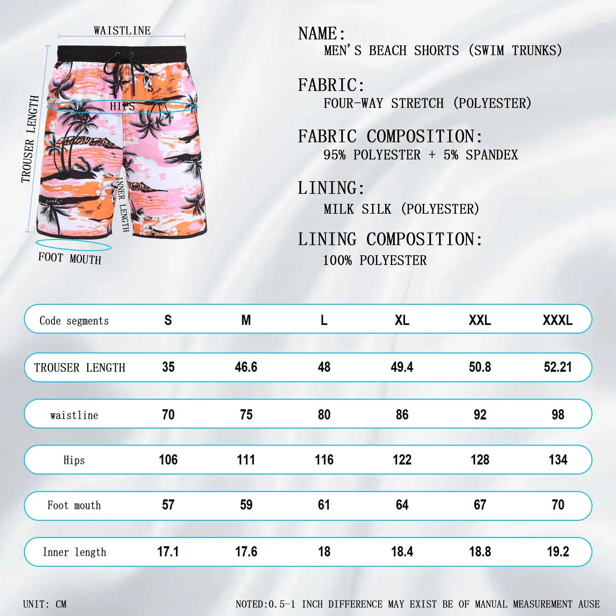 Summer men's hot selling beach pants, casual vacation printed men's pants, comfortable and breathable street clothing