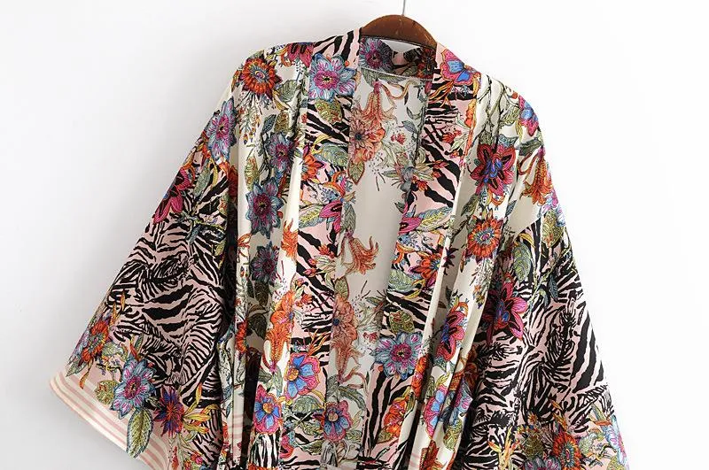 Summer Women Floral Print Kimono